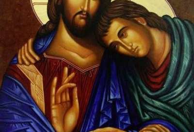 Ann Chapin’s Icons - Last Supper – John the Beloved and Christ